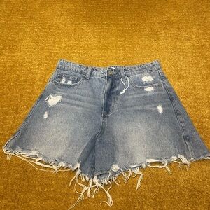 Simple Society Distressed Jean Shorts